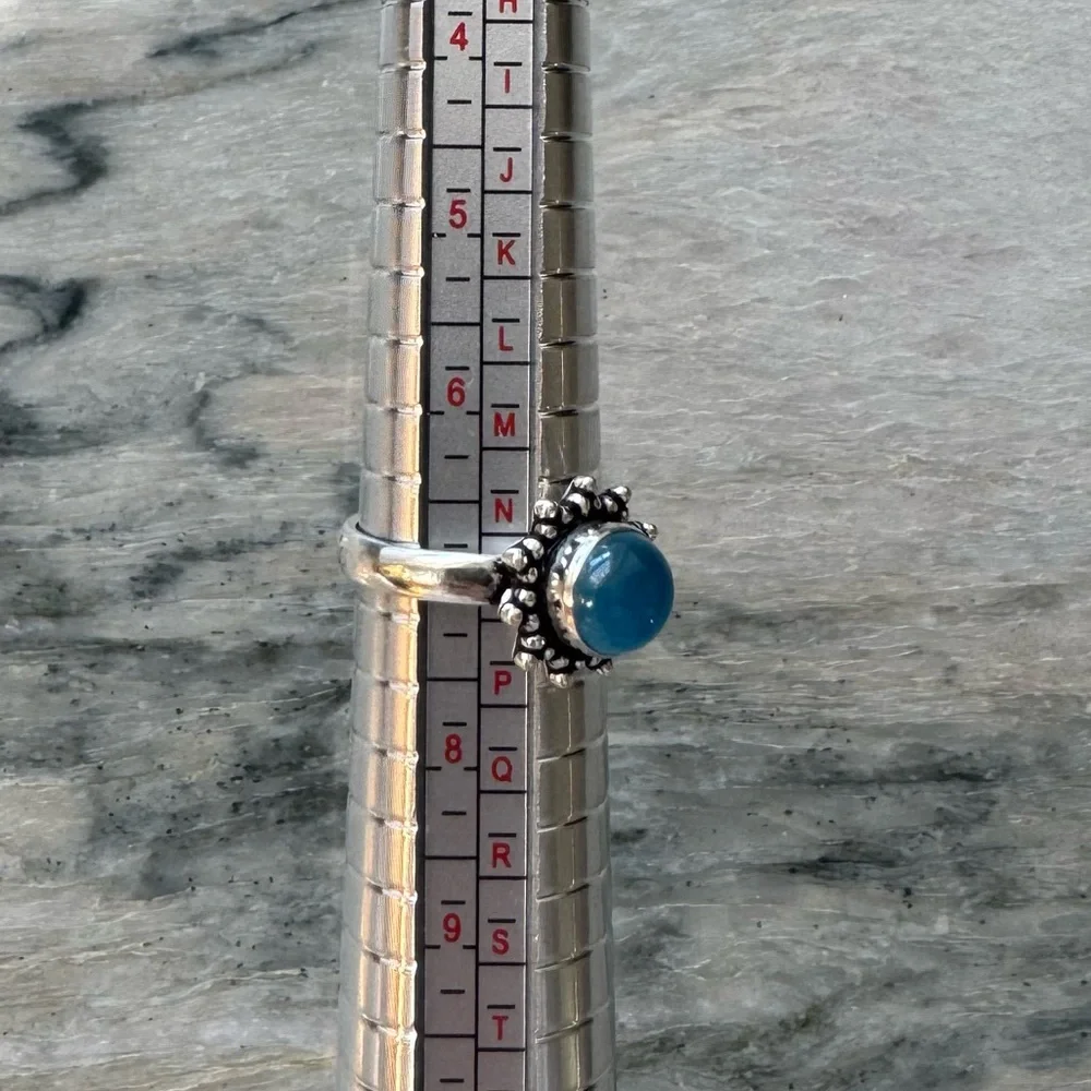 NWOT Sundance Twinkling Sky Ring, Blue Chalcedony, Sterling Silver